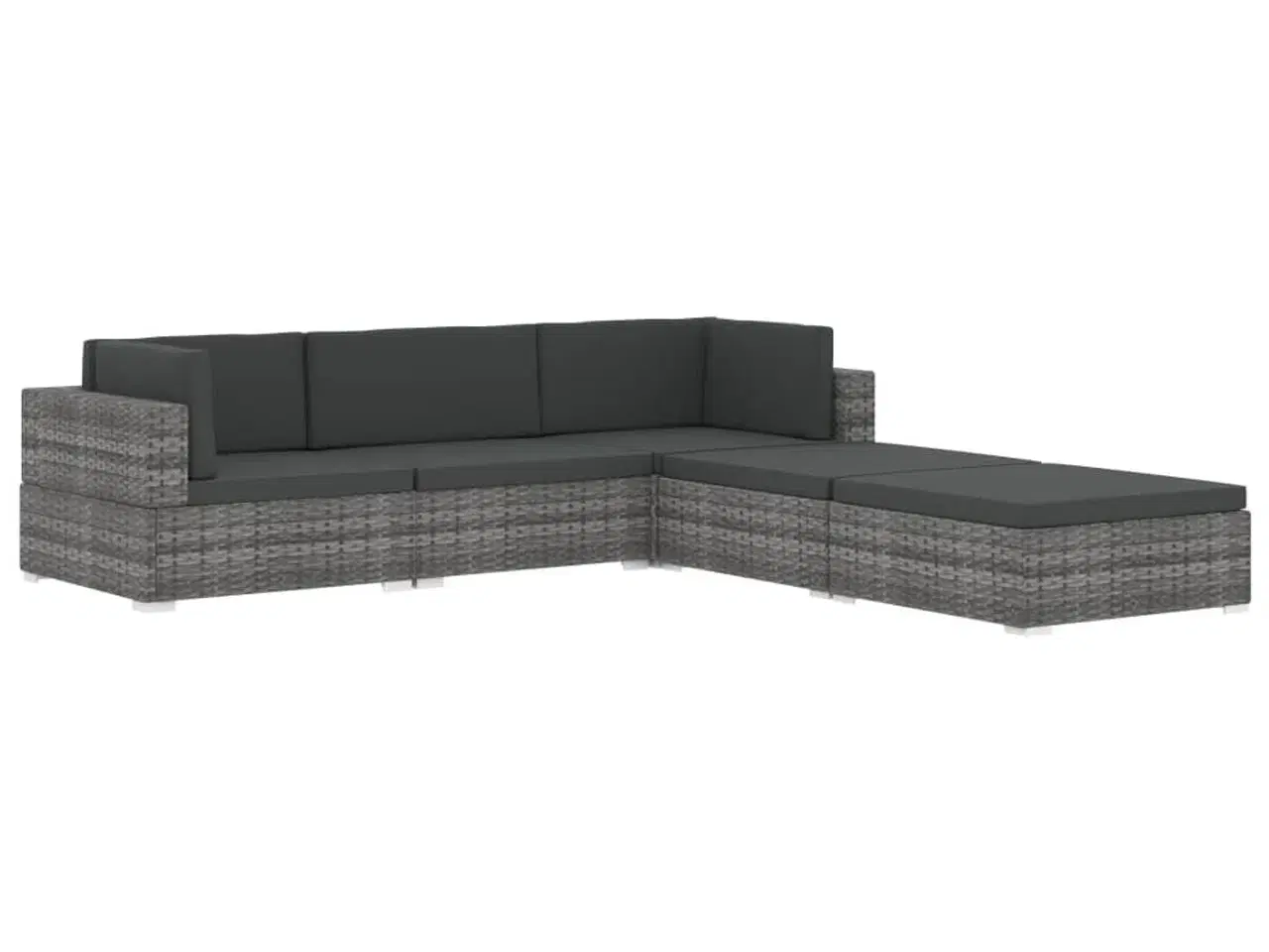 Billede 10 - Midtersæde til sofa 1 stk. med hynder polyrattan grå