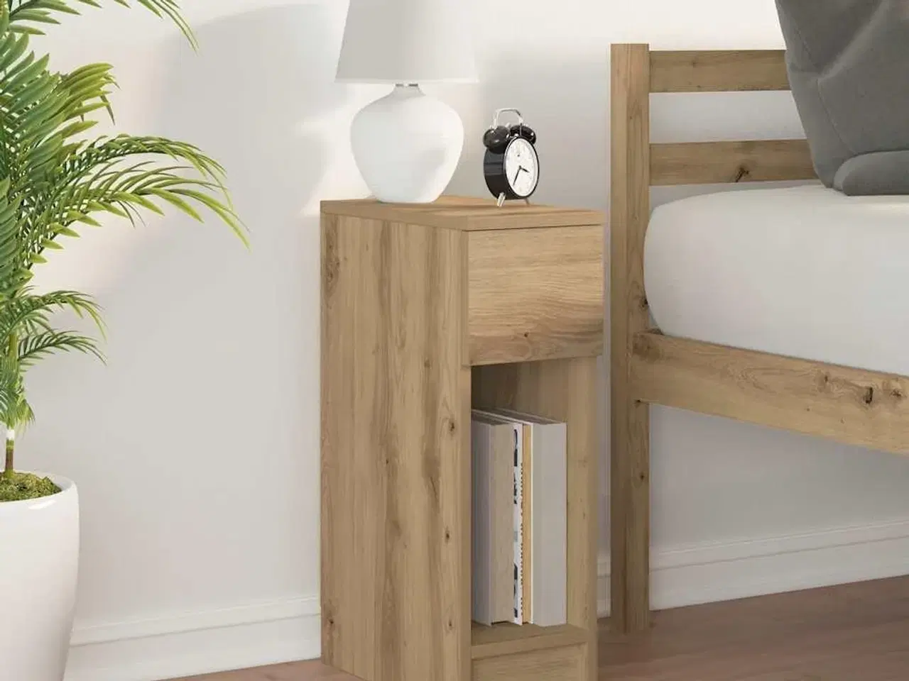 Billede 3 - Sengebord med skuffe 20x36x60 cm kunsteg