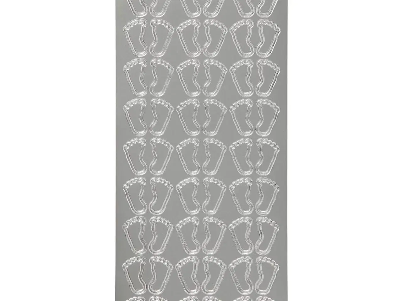 Billede 1 - Sølv Fod Stickers - 10x23 cm Selvklæbende Ark