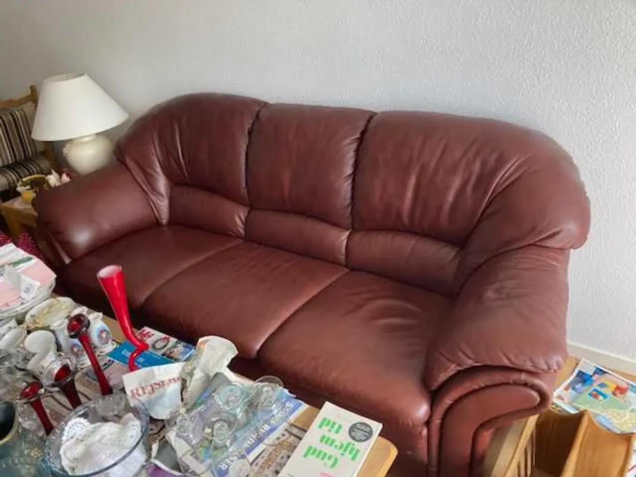 Billede 1 - Sofasæt i læder