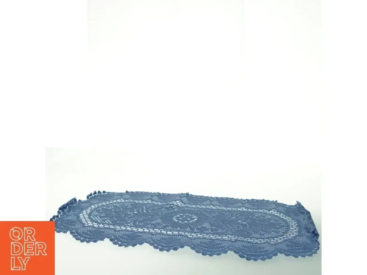 Billede 2 - Blåt hæklet tekstil (str. 50x30 cm)
