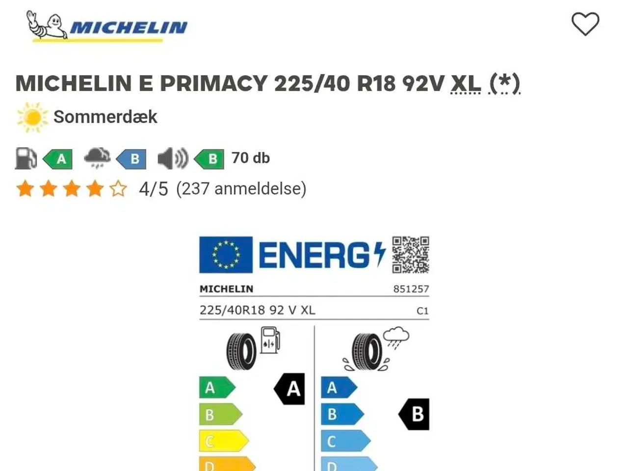 Billede 5 - Michelin e PRIMACY ☆