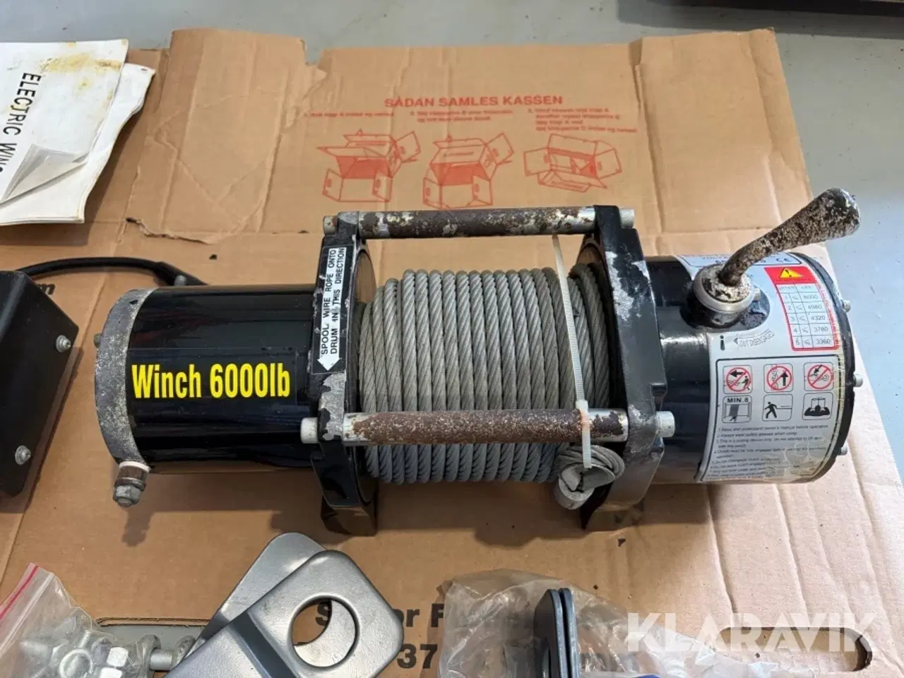 Billede 2 - El-spil / Elektrisk vinsch 6000 lb (komplet sæt) 6000 Electric Winch