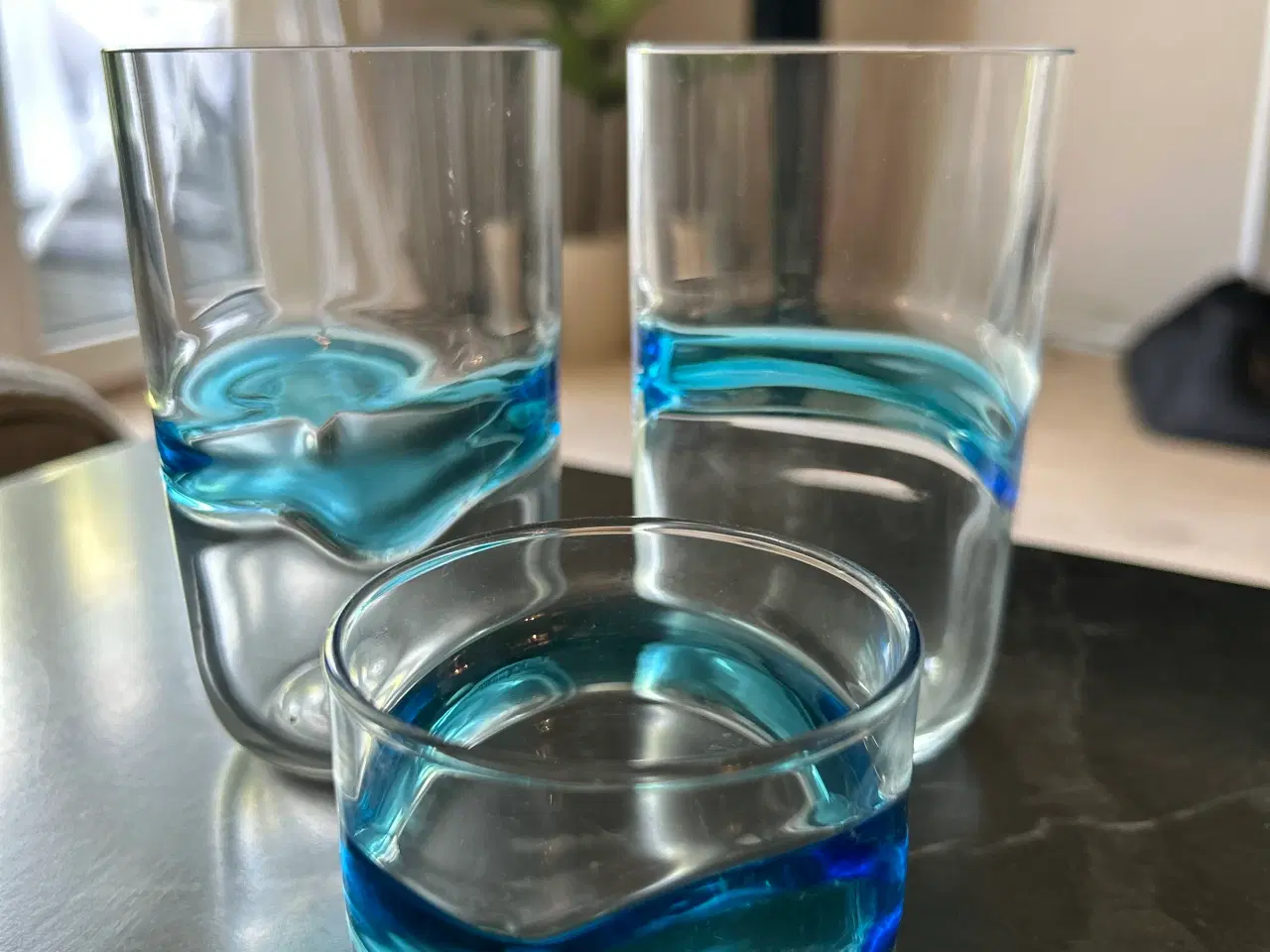 Billede 4 - Holmegaard Glassæt – Klukflasker-isspand 