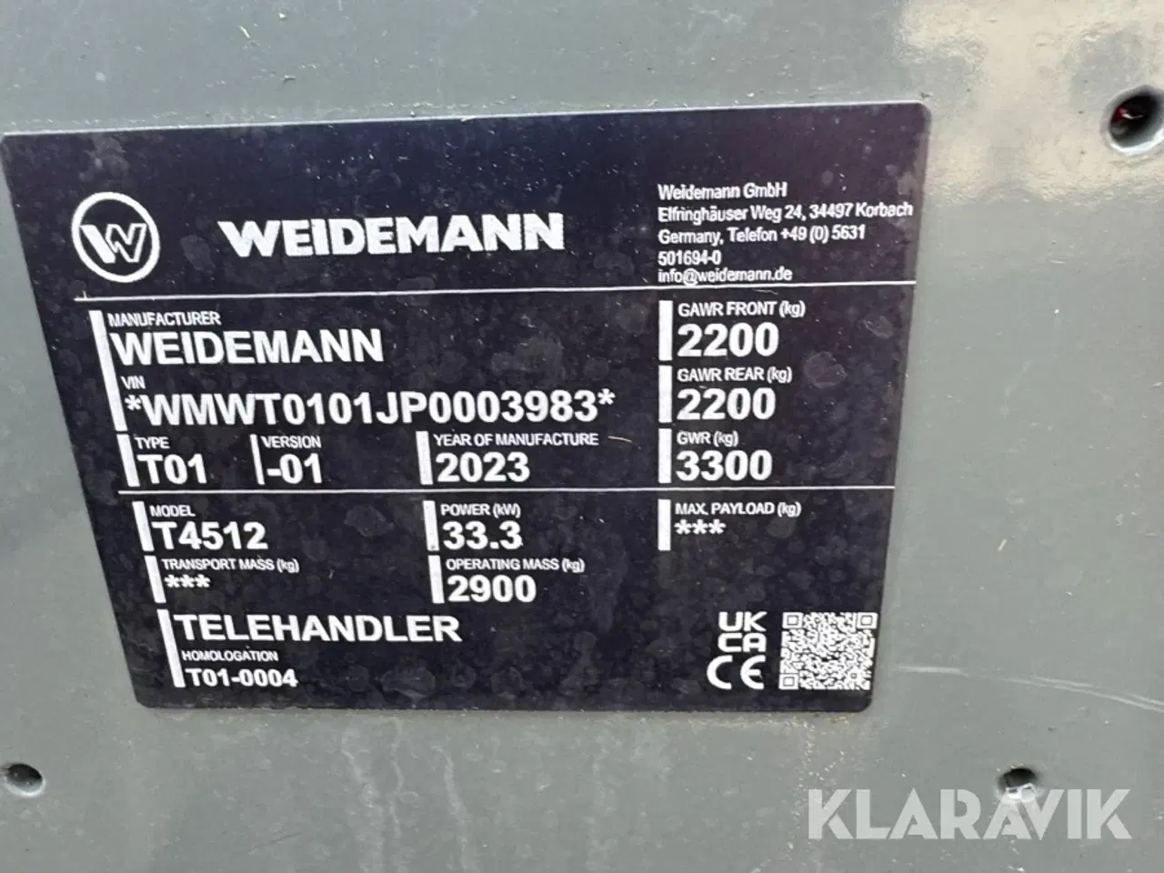 Billede 5 - Teleskoplæsser Weidemann T4512