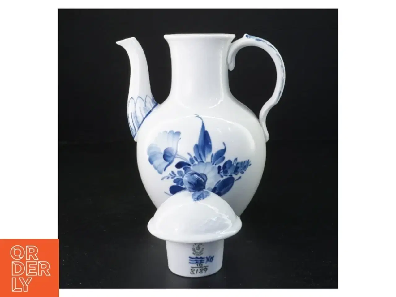 Billede 1 - Blå og hvid porcelænsteapot - blå blomst fra Royal Copenhagen (str. 24 x 15 cm)