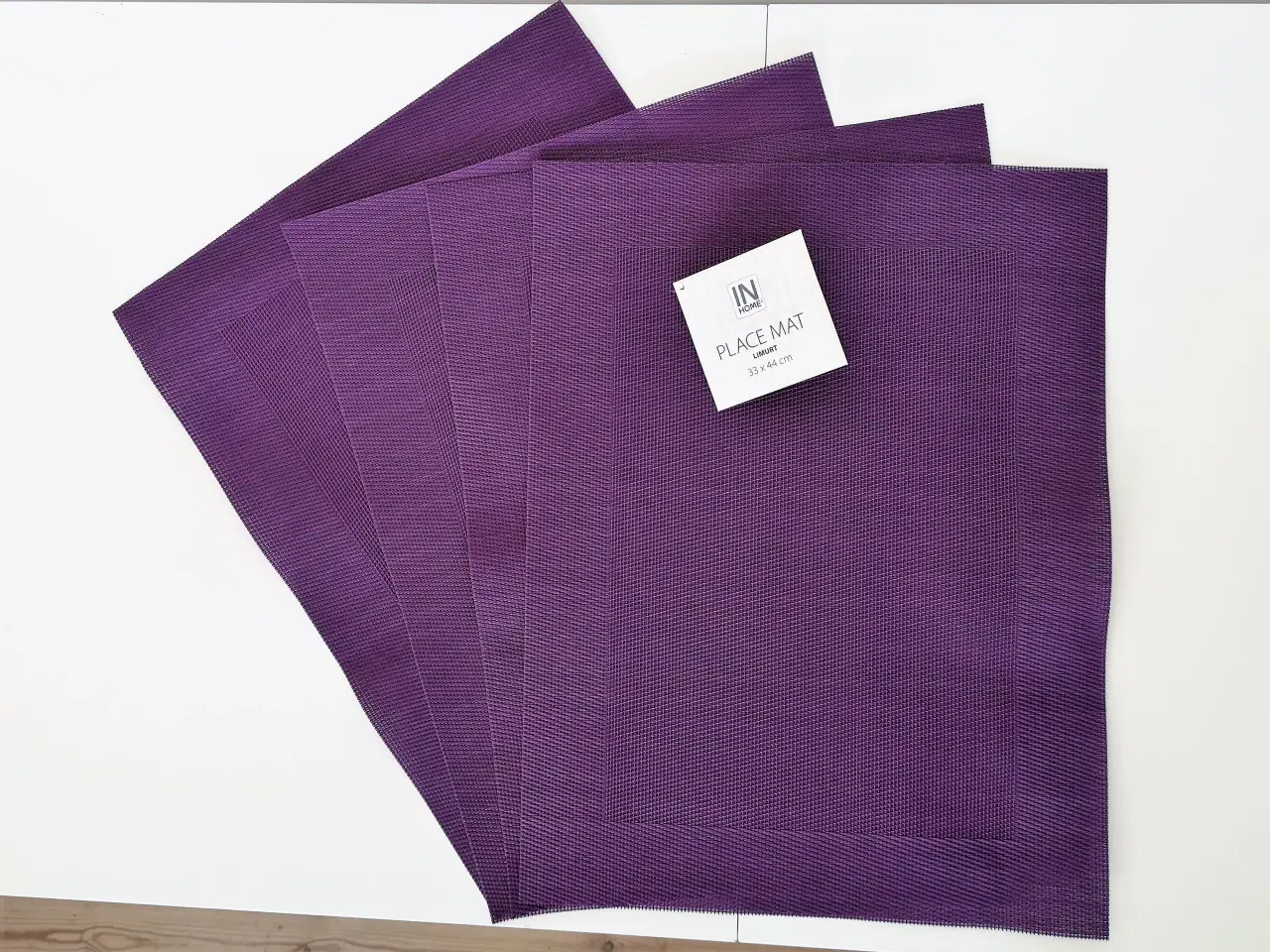 Billede 1 - 4 x dækkeserviet 33x44 cm - violet