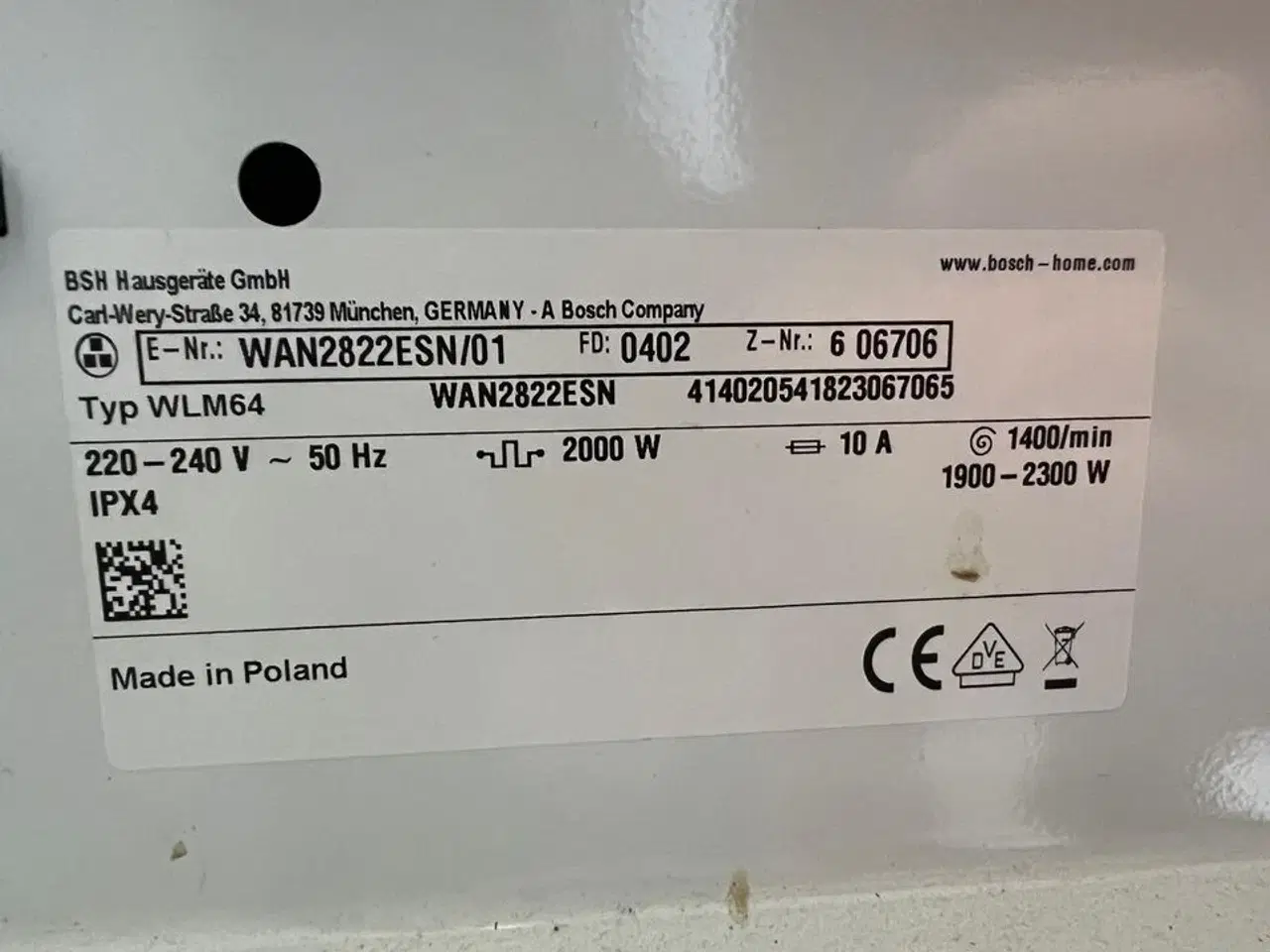 Billede 4 - Bosch - vaskemaskine