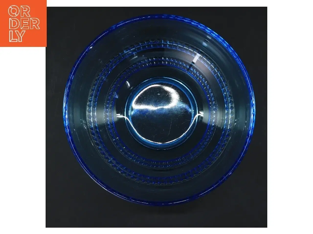 Billede 2 - Blå glasskål Ø 18 cm (str. Ø 18 cm)