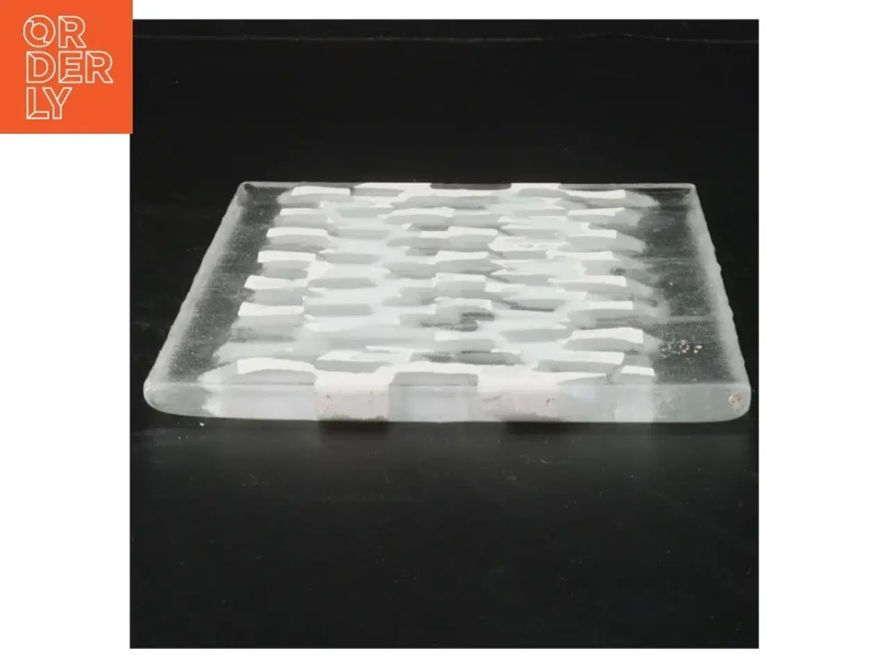 Billede 3 - Glasfad med mønster (str. 18x14 cm)