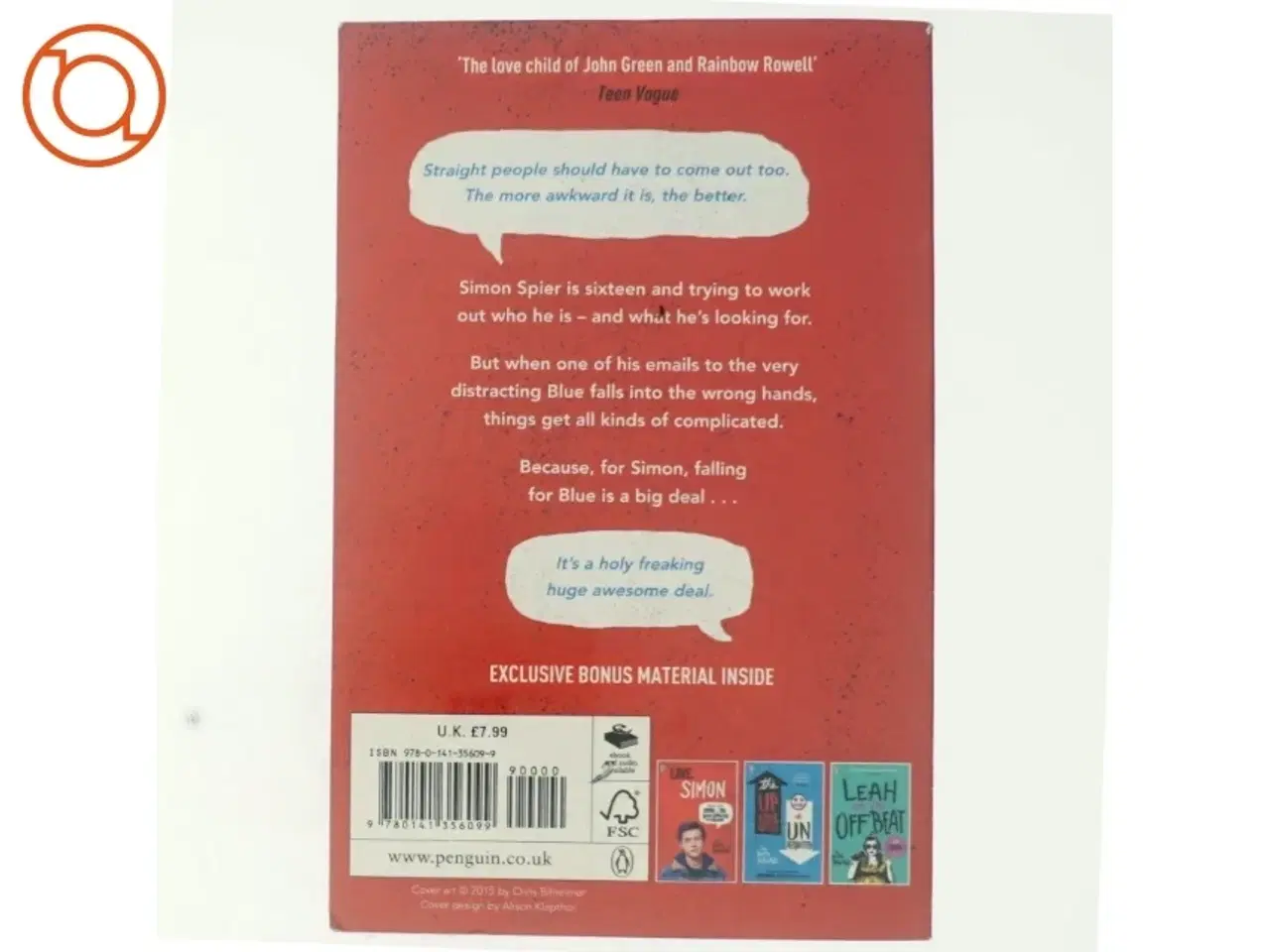 Billede 3 - Simon vs. the homo sapiens agenda af Becky Albertalli (Bog)