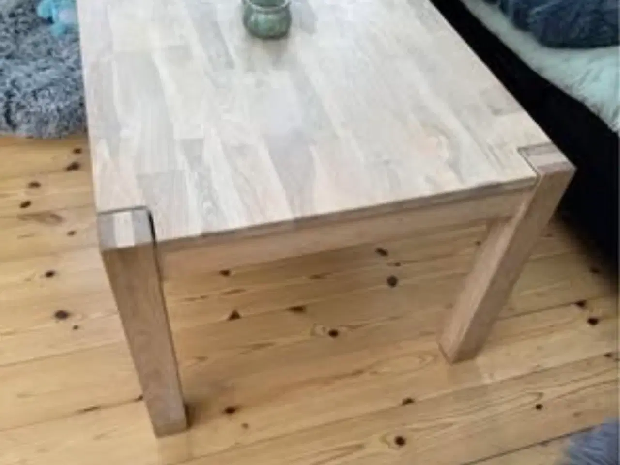 Billede 2 - Sofabord m/opbevaring, massiv eg.
