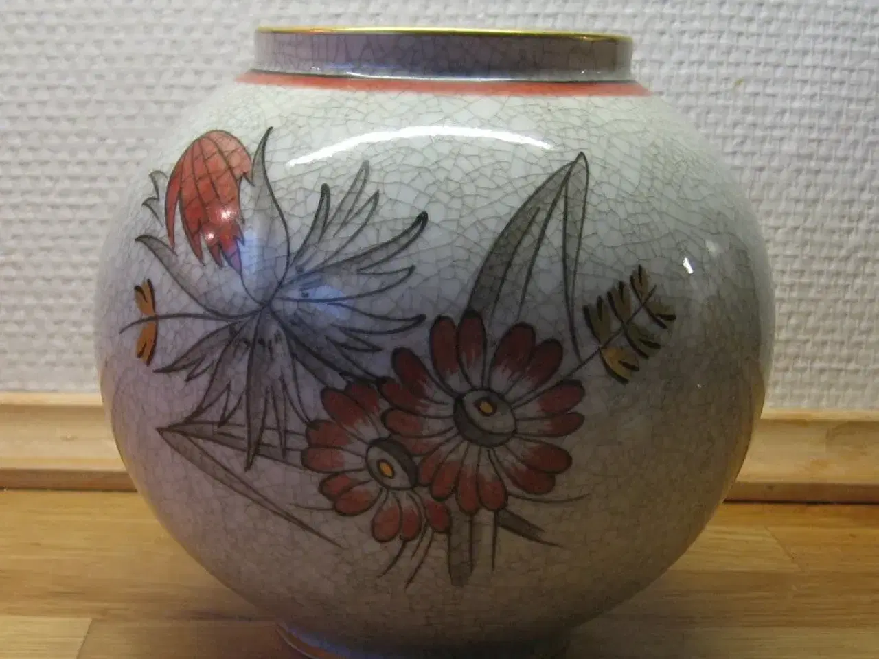Billede 1 - Krakelé vase fra Lyngby Porcelæn