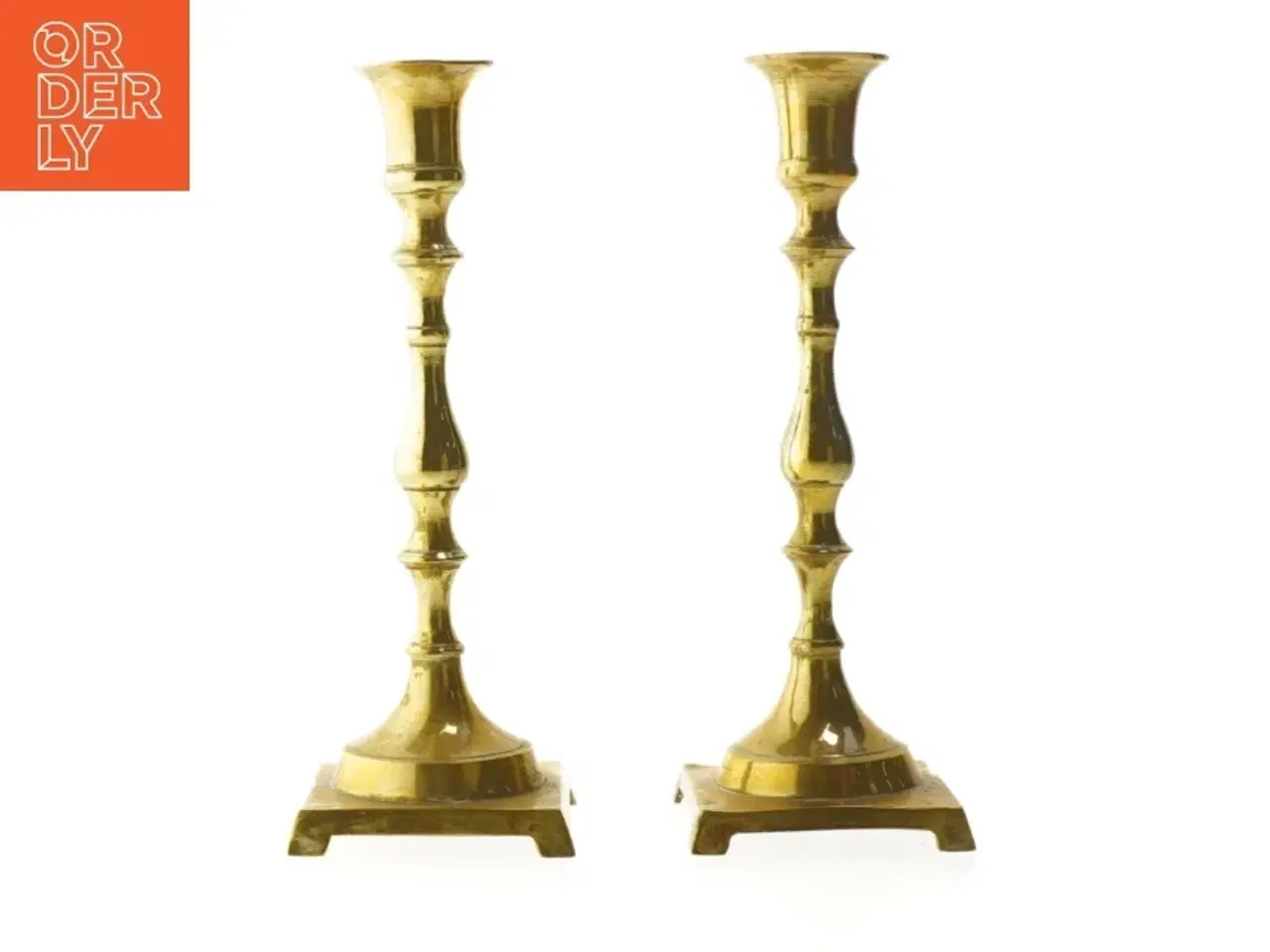 Billede 1 - Messing lysestager (str. 20 cm)