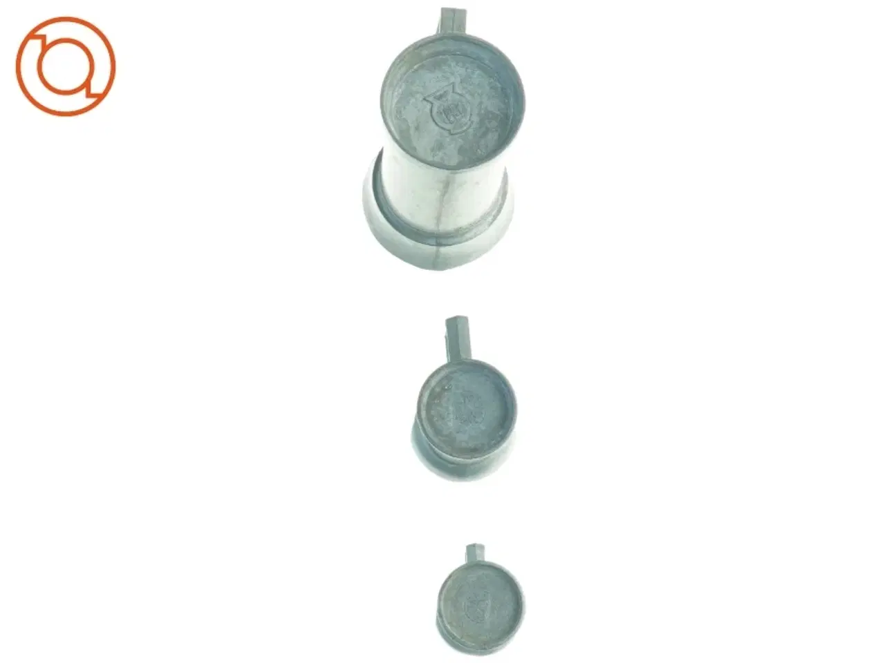 Billede 4 - Peltrato Sæt af tin målekopper kander (str. 5 cm til 13 cm)