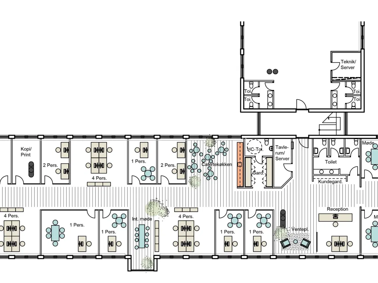 Billede 10 - Topmoderne kontorlokaler i stilren ejendom med adgang til fælles kantine og mødecenter