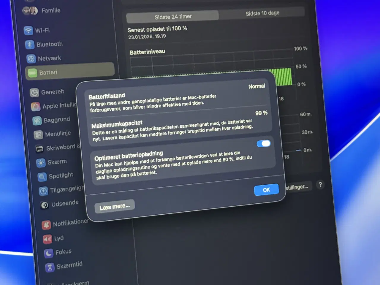 Billede 5 - MacBook Air 15” M2 8/256 GB 2023 99% batteri