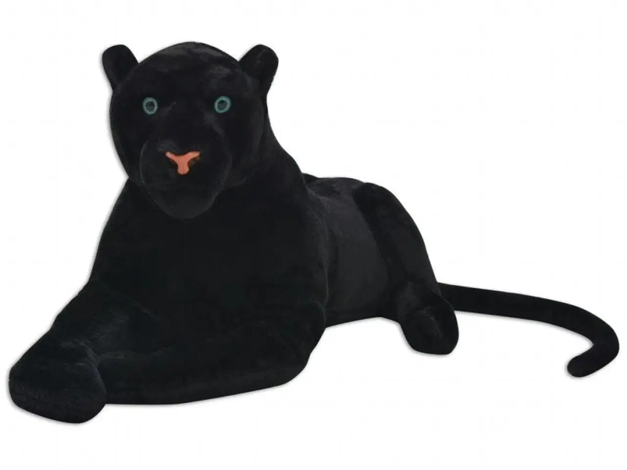 Billede 1 - Tøjdyr panter XXL plysstof sort