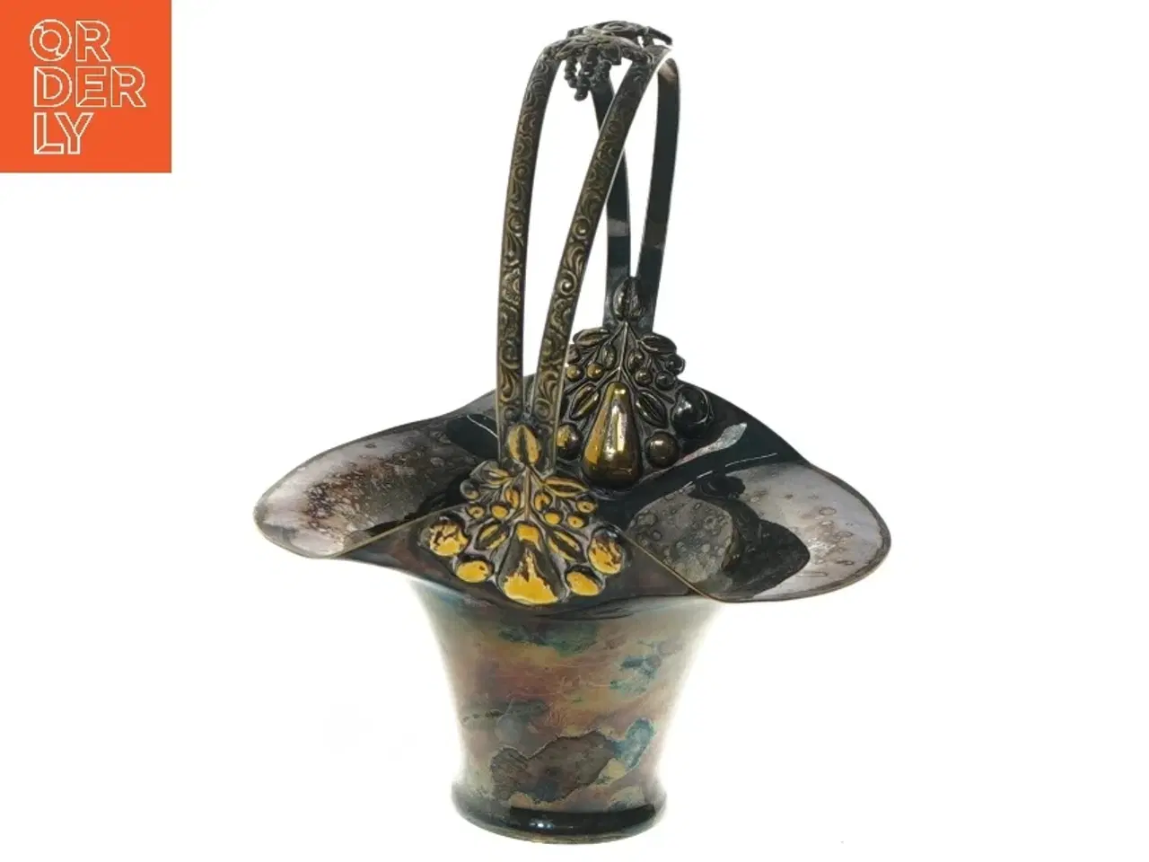 Billede 3 - Dekorativ vase med håndtag (str. Ø 12x19 cm)