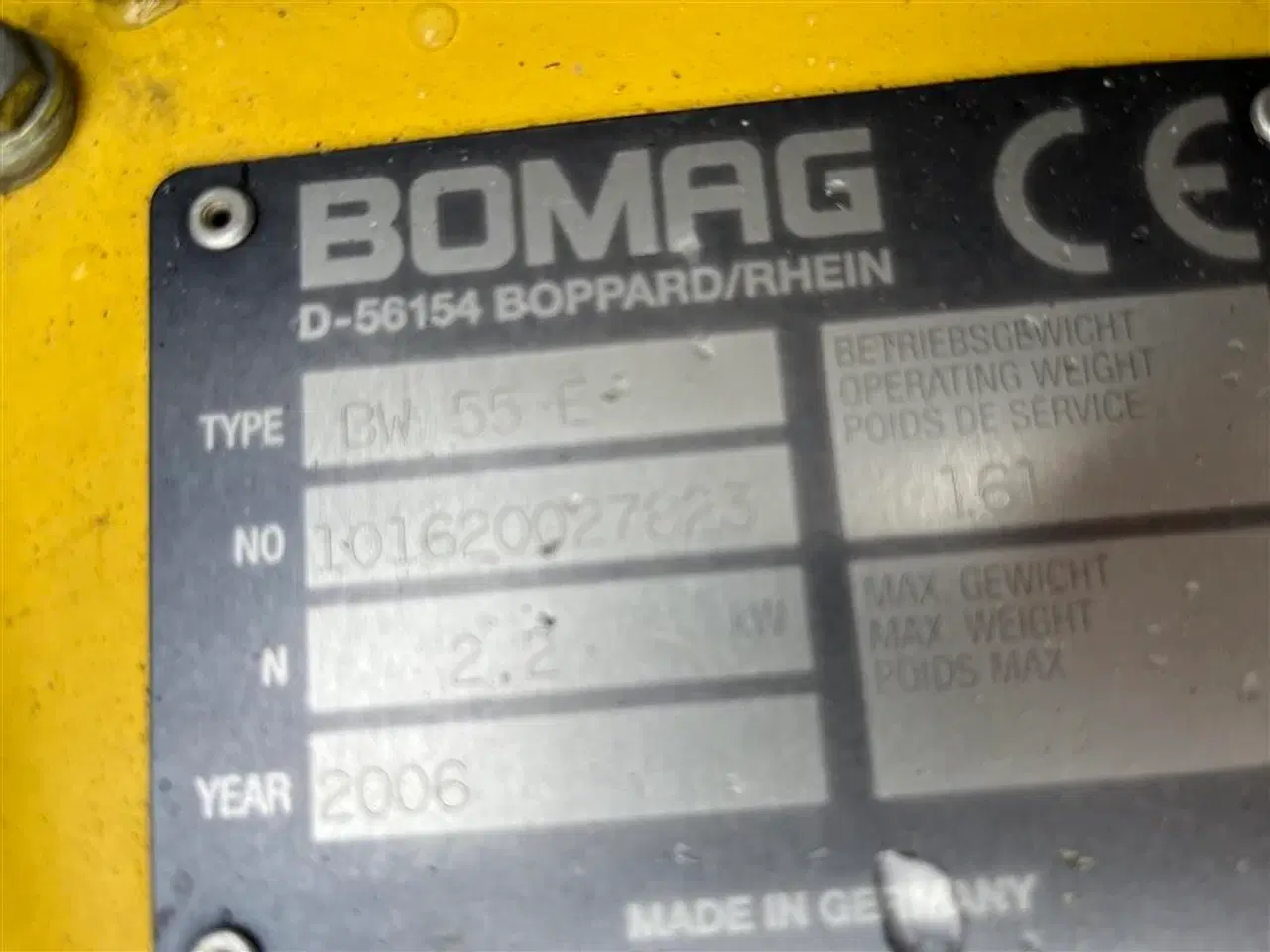 Billede 7 - Bomag BW55E 1 valset glat tromle med vibrator