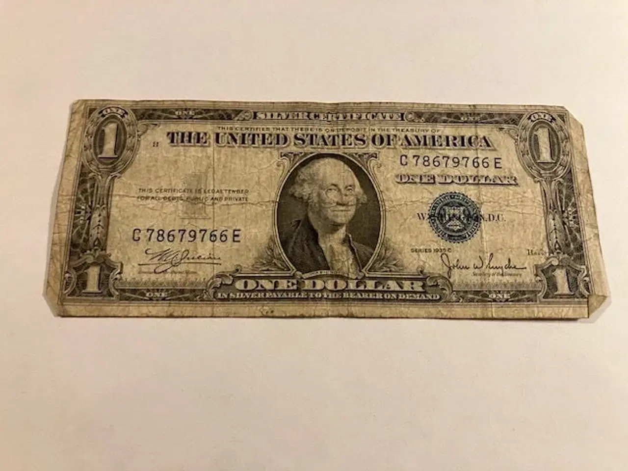 Billede 1 - 1 Dollar USA Blue Seal Silver Certificate