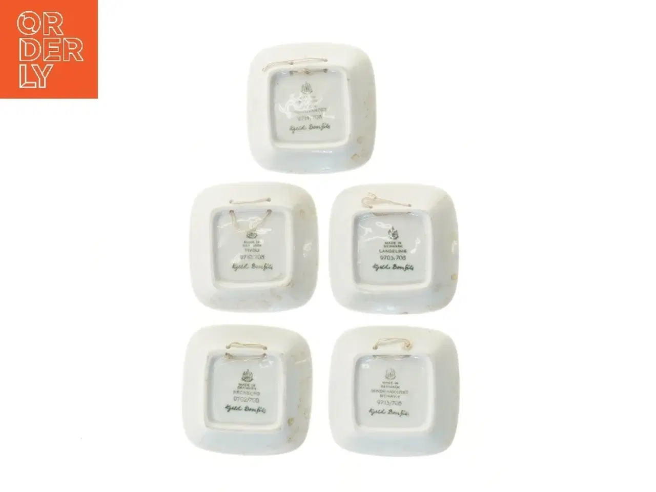 Billede 2 - Danske porcelænsplatter fra Bing & Grøndal (str. 8x8 cm)