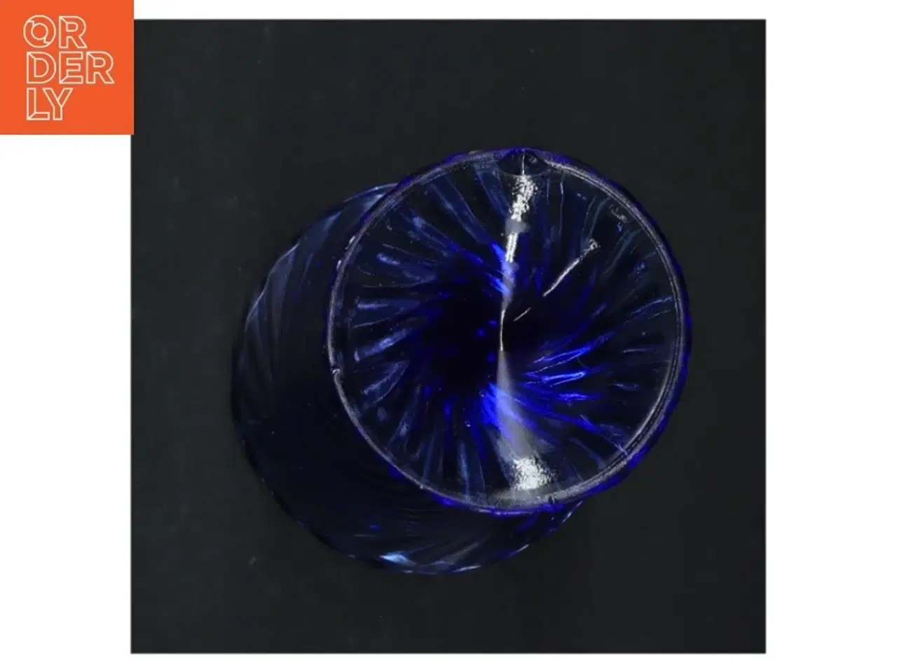 Billede 2 - Blåt drikekglas (str. H. 16,5 cm)