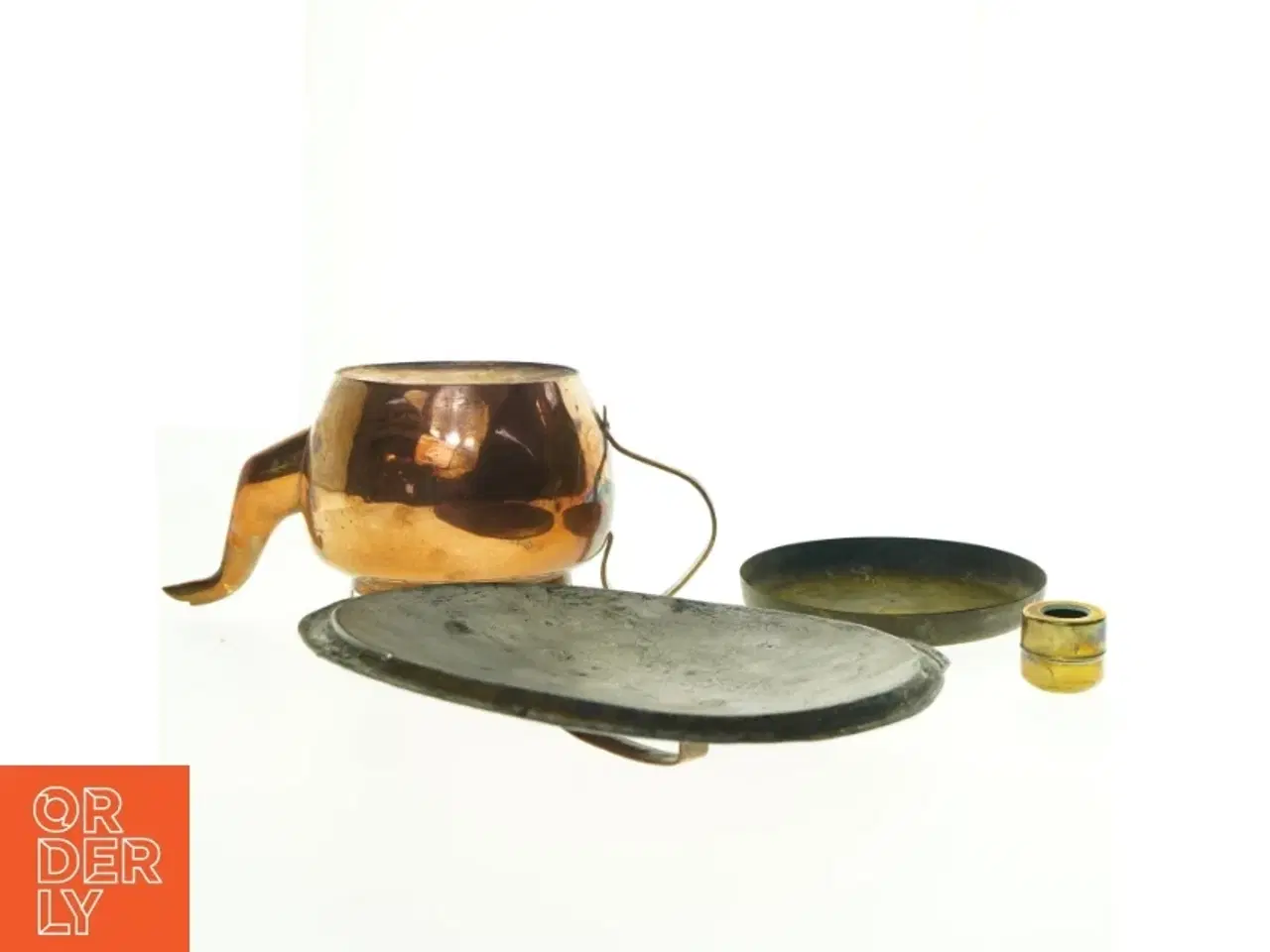 Billede 4 - Blandede messing og kobber køkken udstyr (str. 39 x 28 cm)