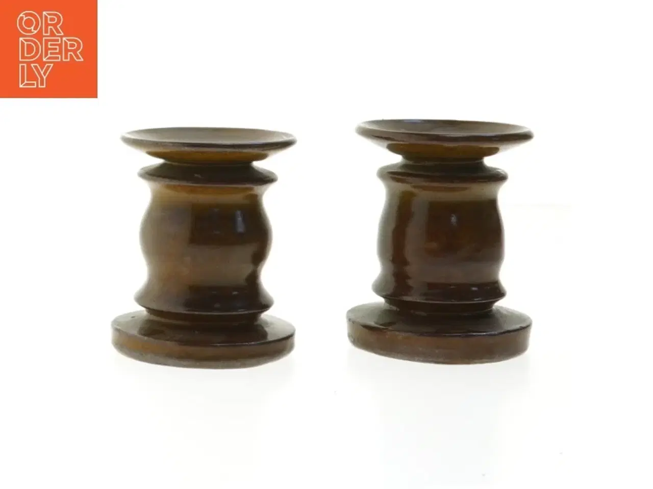 Billede 1 - Keramiske lysestager fra K&#228;hler (str. Ø. 7 cm længde. 9 cm)