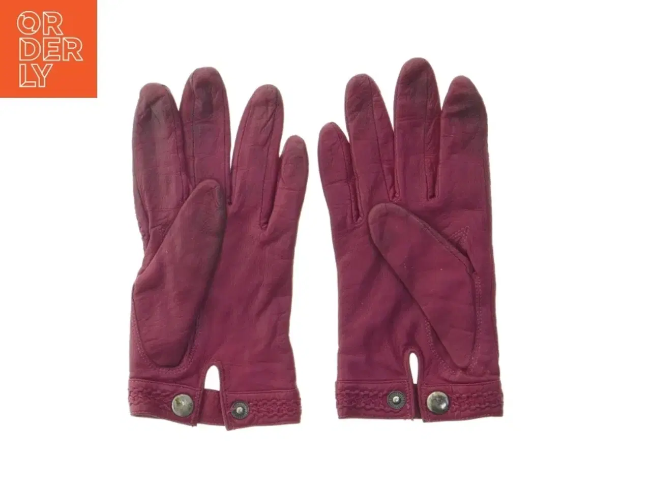 Billede 2 - Læderhandsker i bordeaux farve fra Markberg (str. 20 cm)