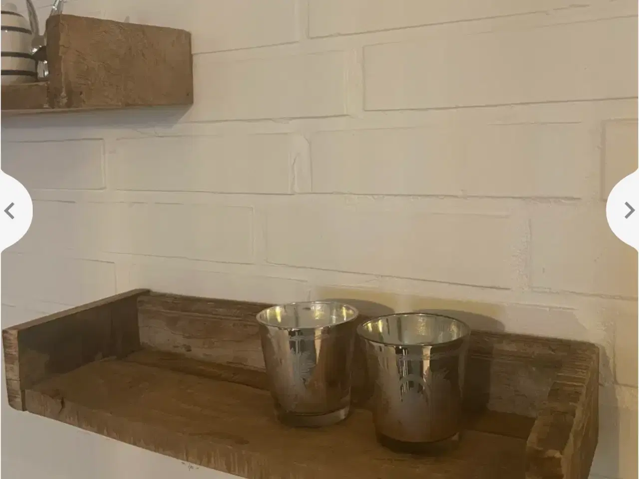 Billede 3 - 2 stk. Ib Laursens unika træhylder med kant