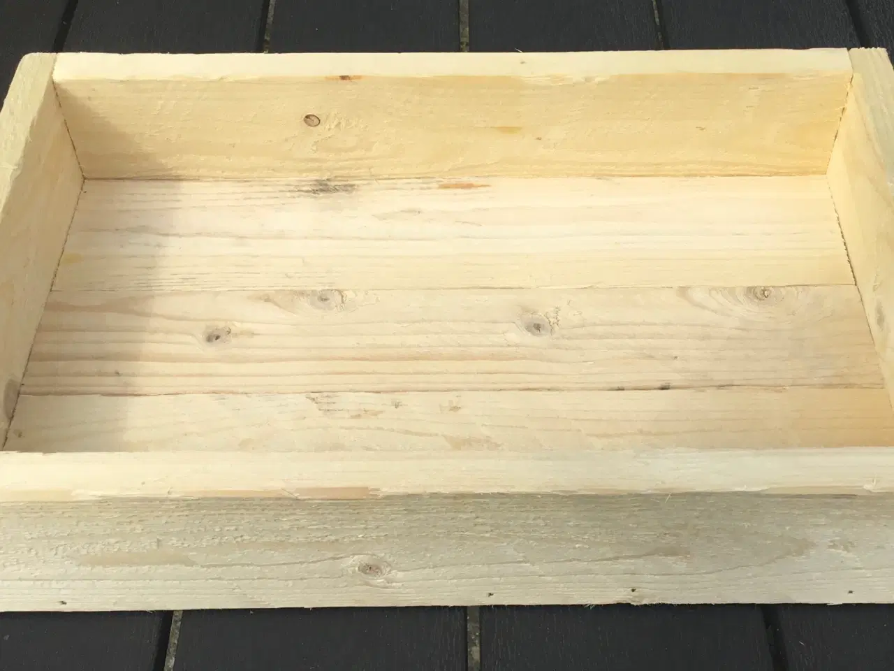 Billede 3 - Træ kasse / bakke genbrugstræ fyr 40,1 x 24,9
