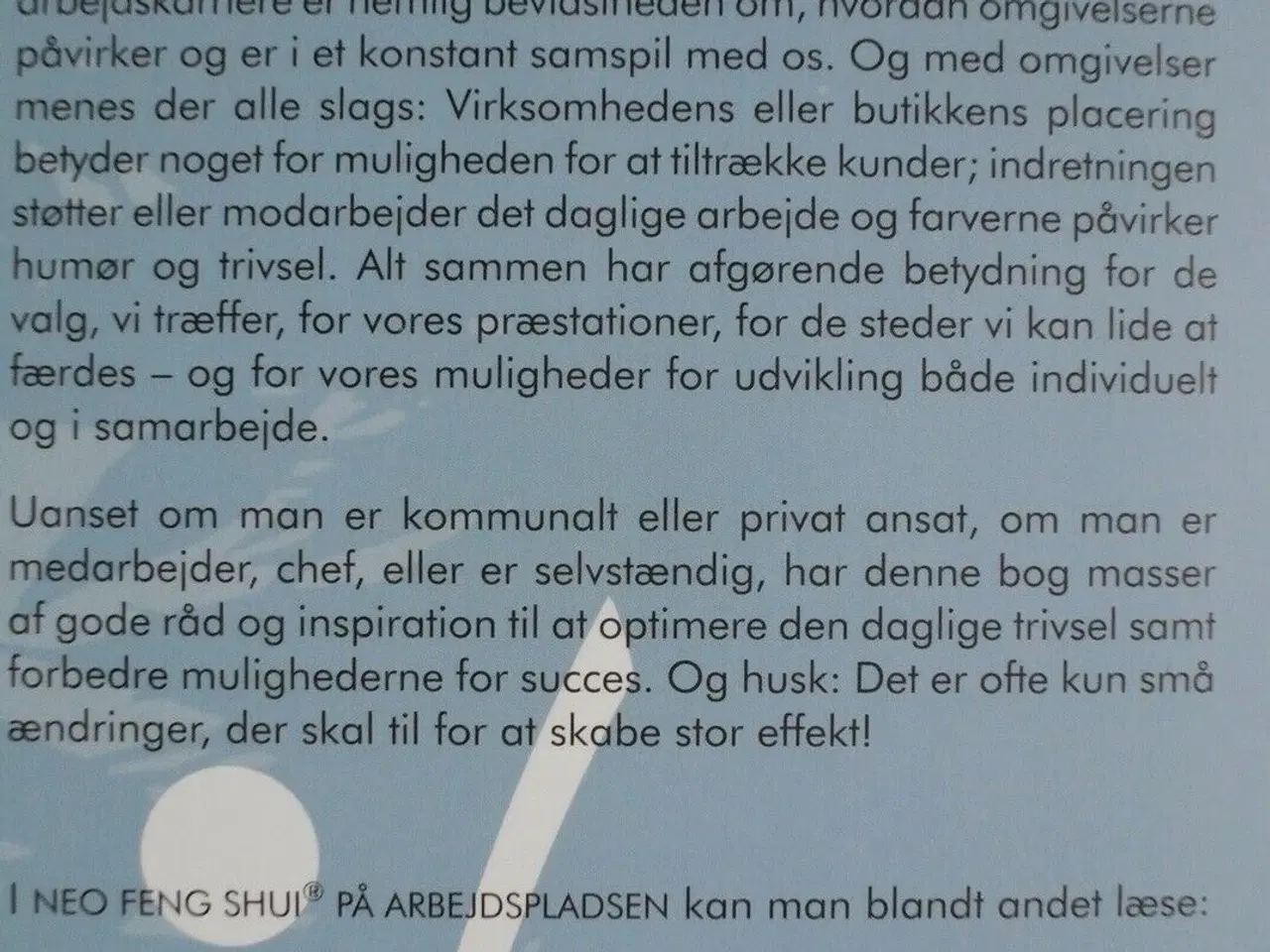 Billede 3 - neo feng shui på arbejdspladsen - fokus, forandrin
