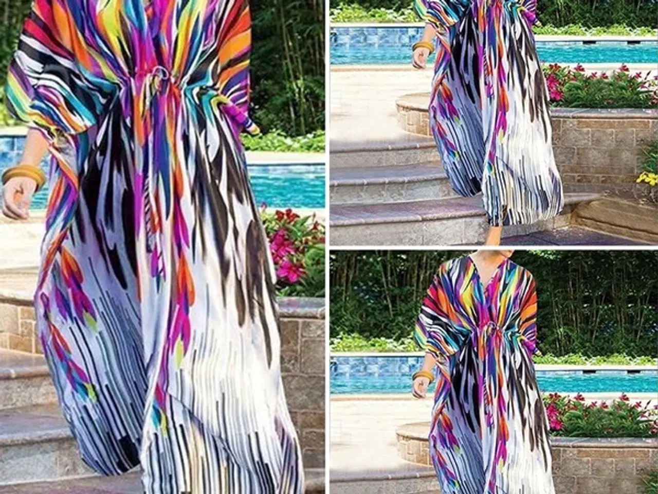 Billede 5 - kjole-sommer bohemian-kaftkan-style kjole.onesize