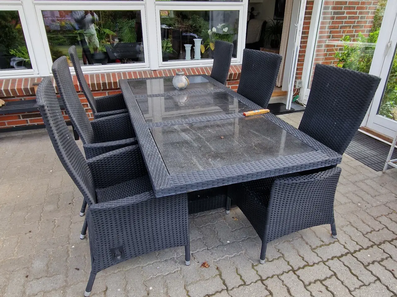 Billede 1 - Havemøbler bord med granit plader 6 position stole