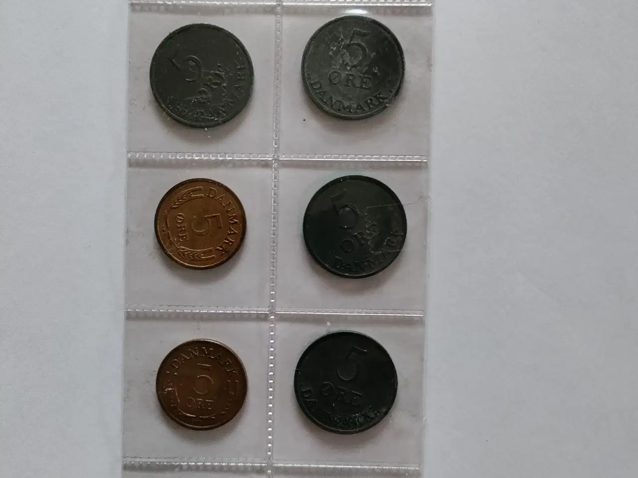 Billede 1 - Danmark 5 ører 9 forskellige