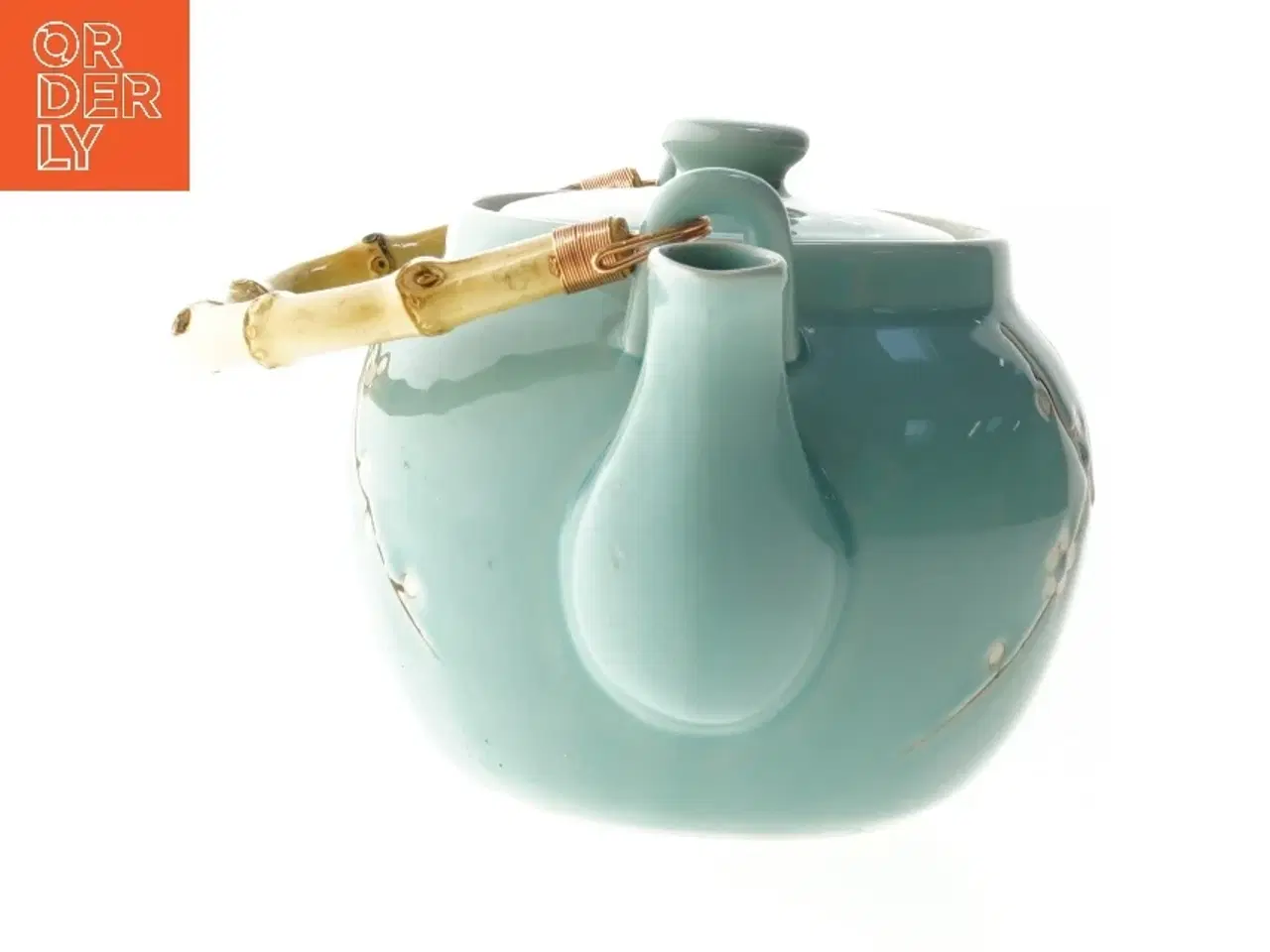 Billede 3 - Keramik tekande med blomstermotiv fra Tiger (str. Ø 15 cm)