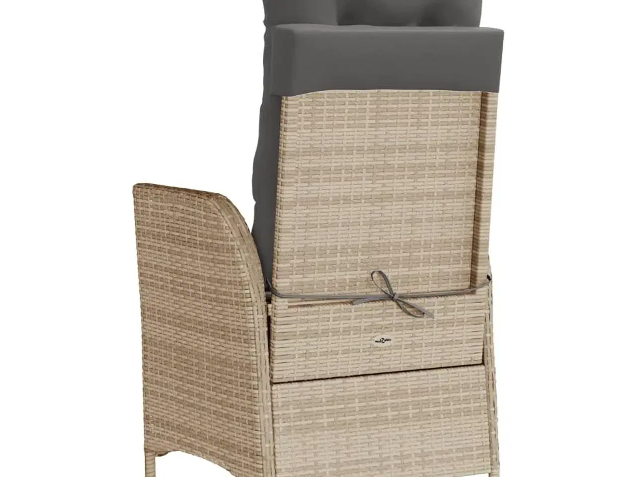 Billede 7 - Havestole 2 stk. lænefunktion og fodstøtte polyrattan beige