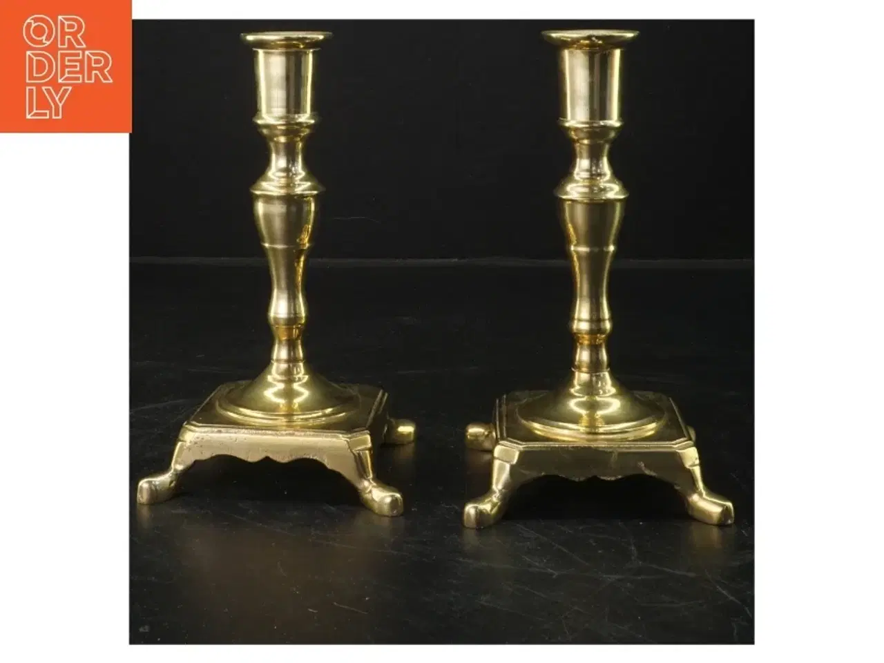 Billede 1 - Messing lysestager, 17,5 cm (str. 17,5 cm)