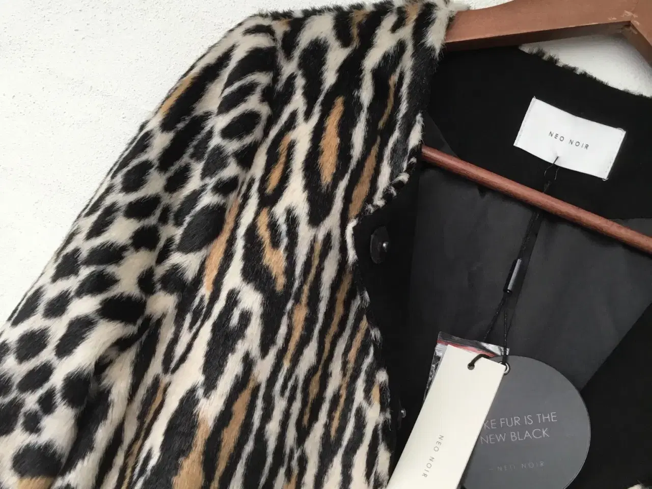 Billede 11 - Neo Noir leopard jakke str. M Faux Fur pelsjakke 