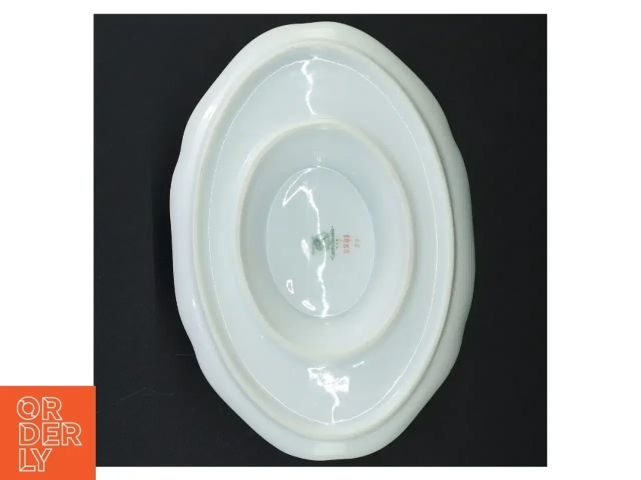 Billede 3 - Porcelæns saucesæt med blomstermotiv (str. 21,5 cm)