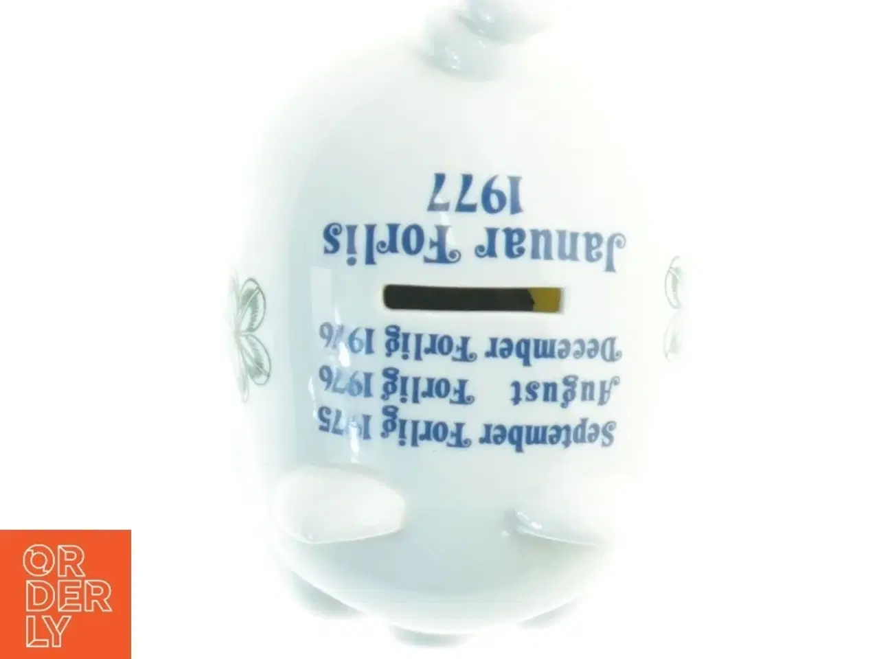 Billede 4 - Keramik sparegris med kløver-design (str. 15 x 10 cm)