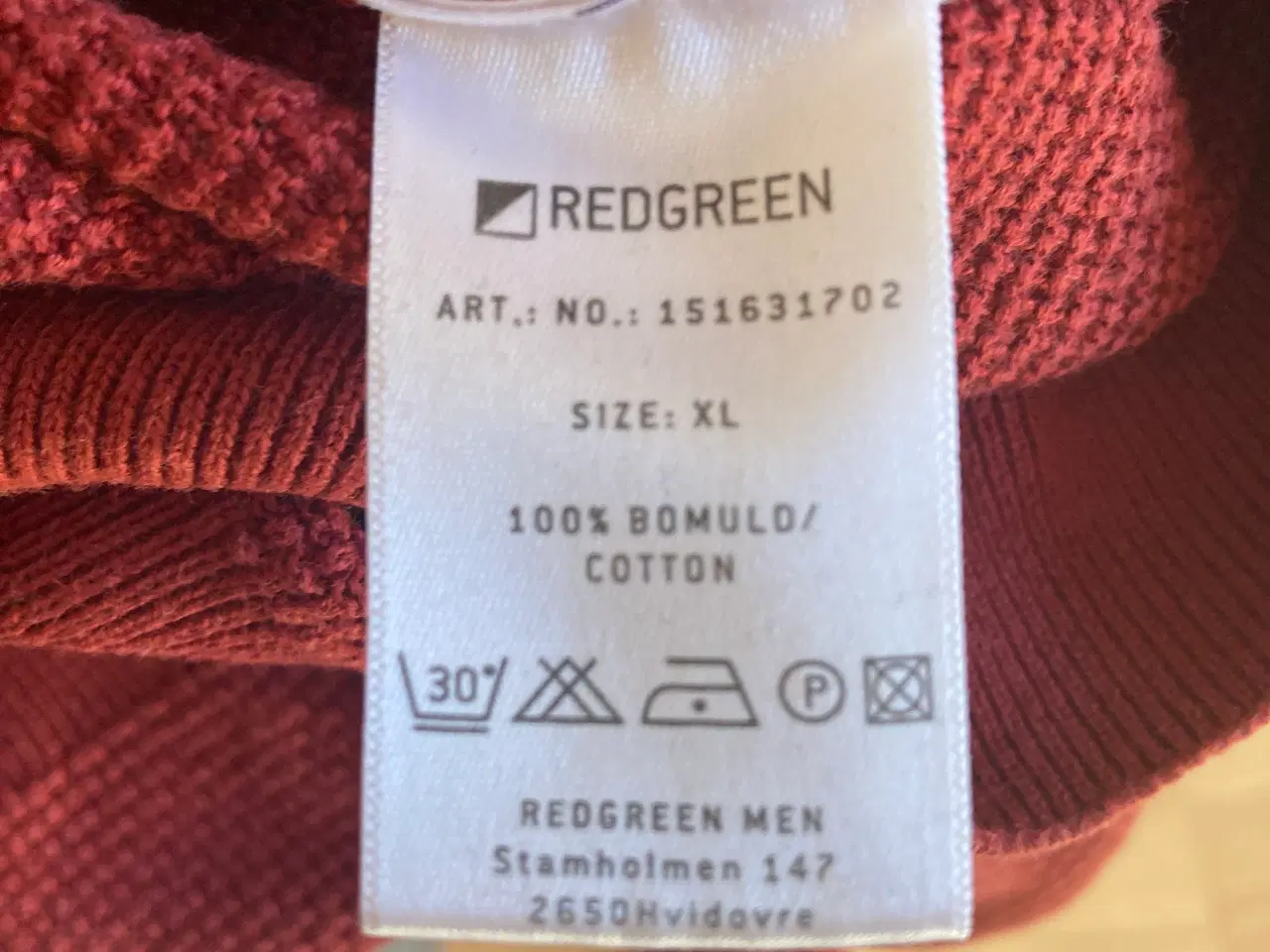 Billede 5 - Rød herresweater str XL