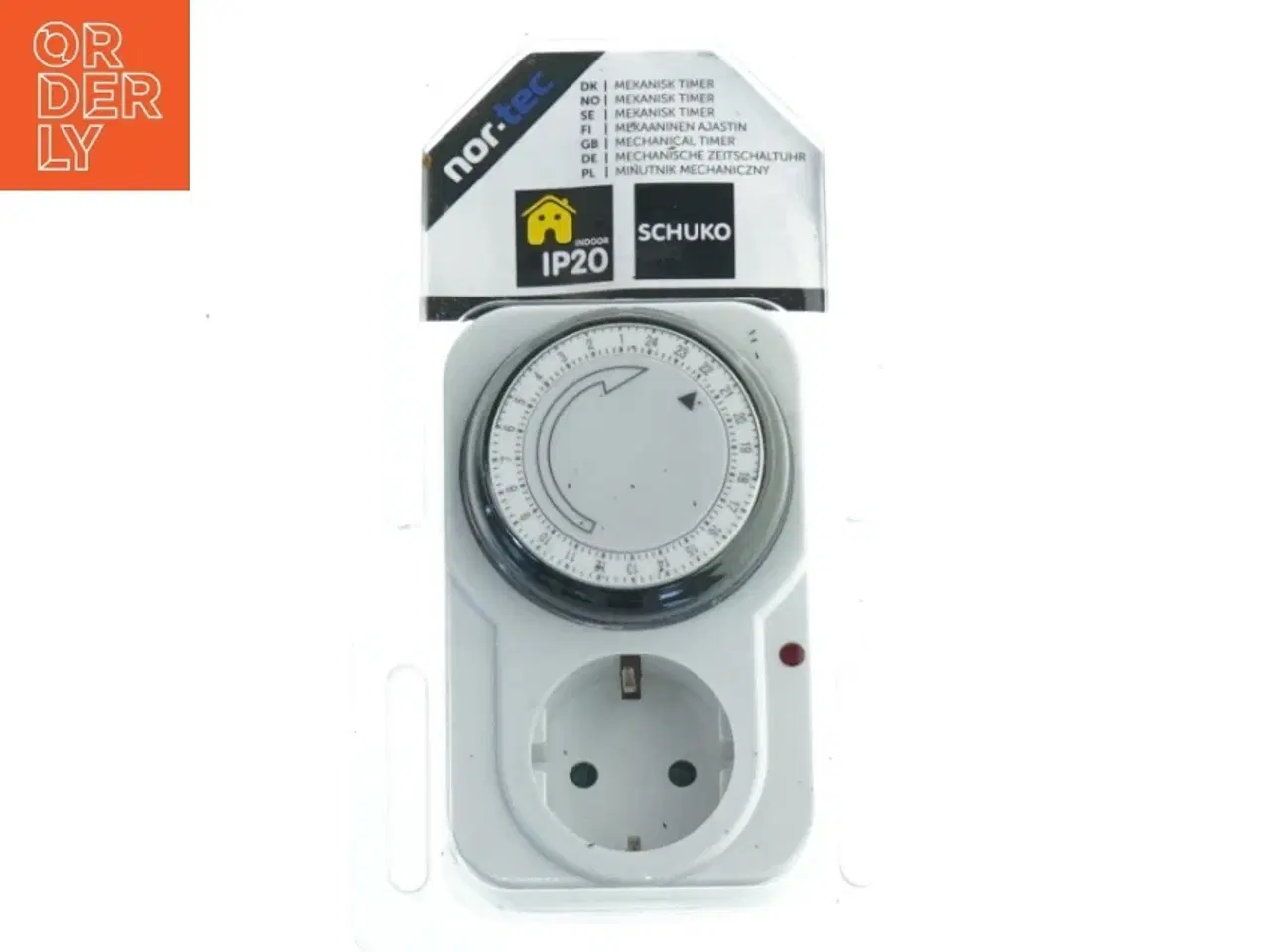Billede 1 - Mekanisk timer stikkontakt fra nor.tec (str. 12x7,5 cm)