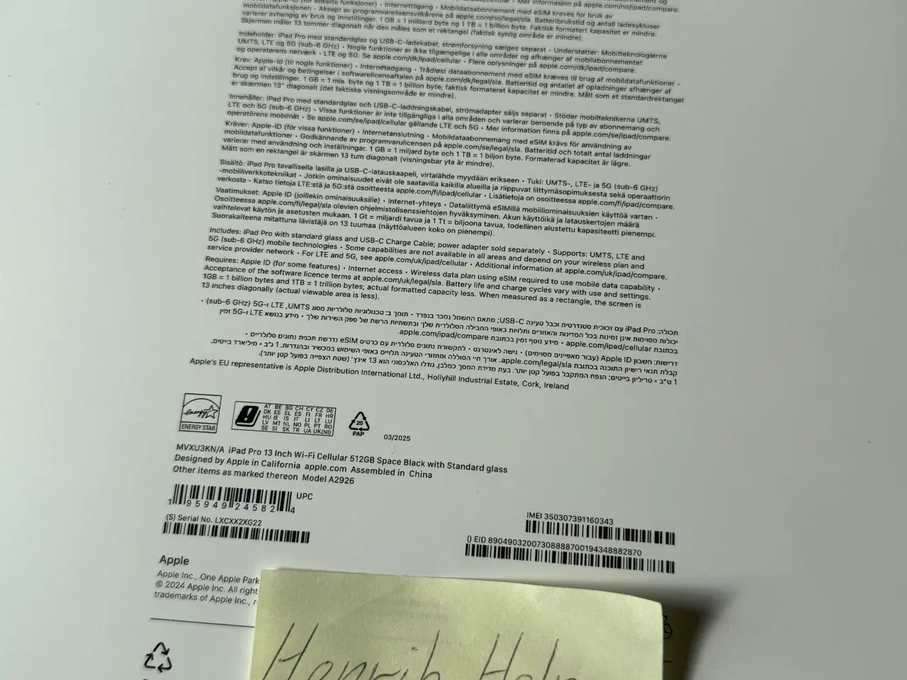Billede 7 - UÅBNET Ipad Pro 2024 7.Gen 13" M4 512gb 