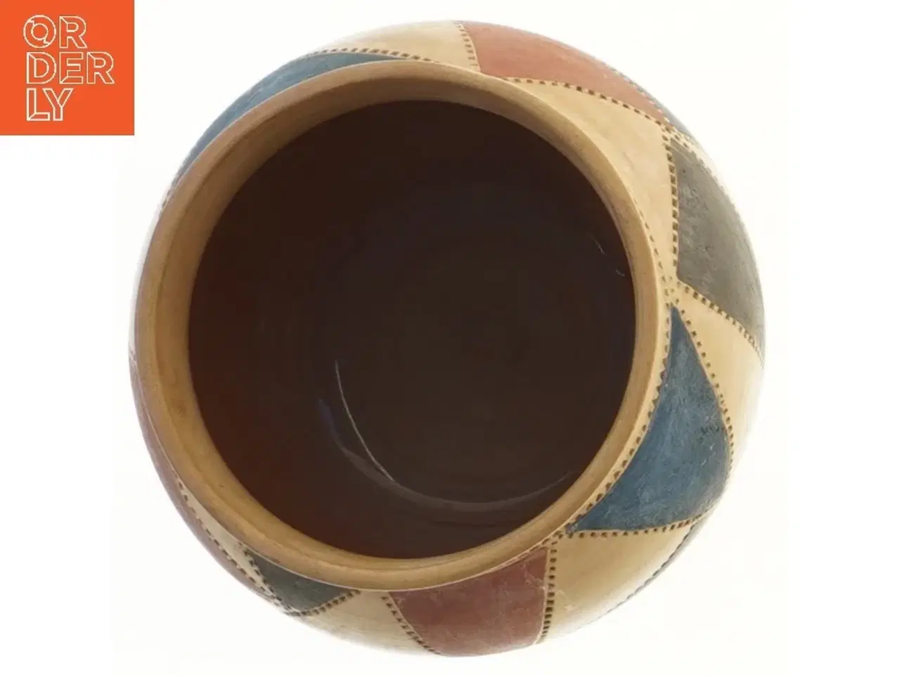 Billede 3 - Dekorativ vase med mønster (str. Ø 11,5x15 cm)