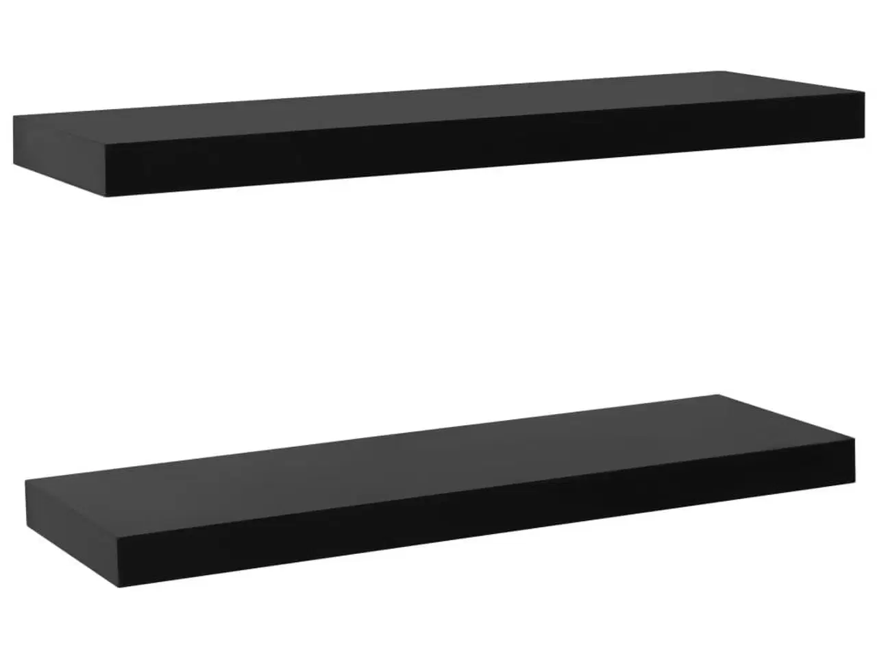 Billede 2 - Væghylder 2 stk. 80x20x3,8 cm sort