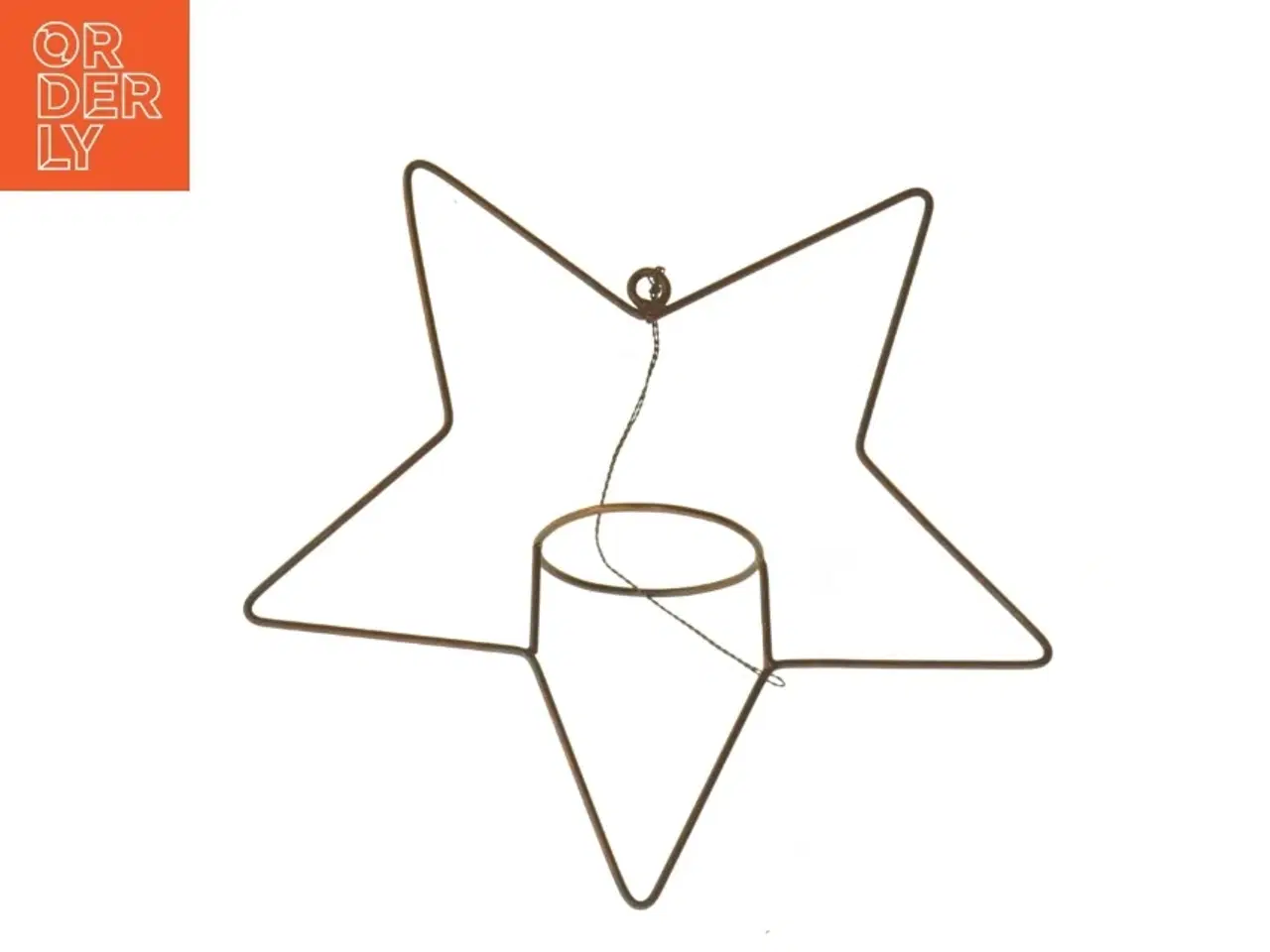 Billede 1 - Metal lysestage stjerneformet (str. 21 cm)