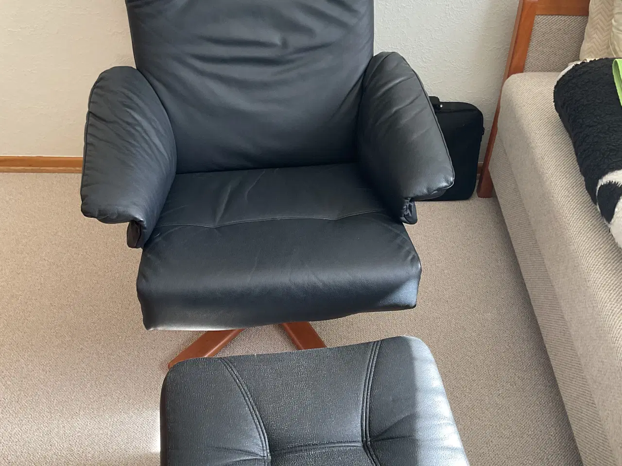 Billede 1 - Sort lænestol 