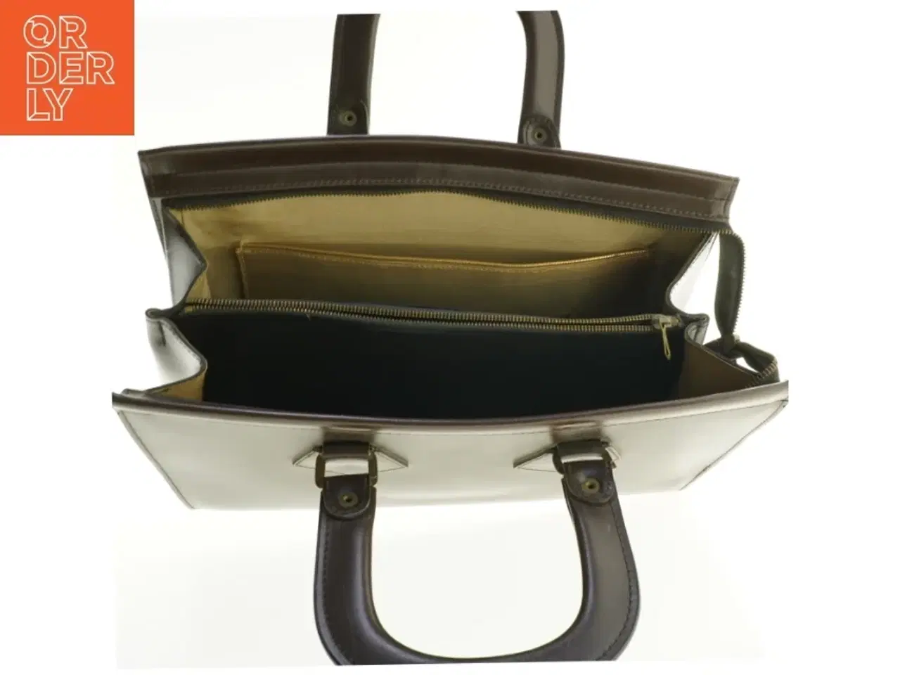 Billede 3 - Vintage læder håndtaske (str. 41 x 25 cm)